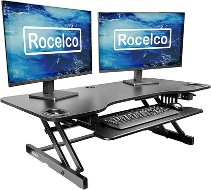 Rocelco 45" Height Adjustable Standing Desk Converter by Rocelco