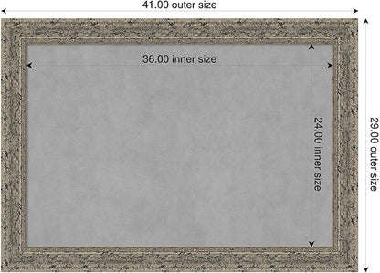 Amanti Art Silver Framed Magnetic Board 29x41 Large Vision Board - Image 2