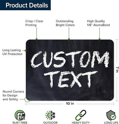 Custom Sign, Custom Street Sign, 11 Font Colors, 13 Font Styles, 4 Hole Options - Image 6