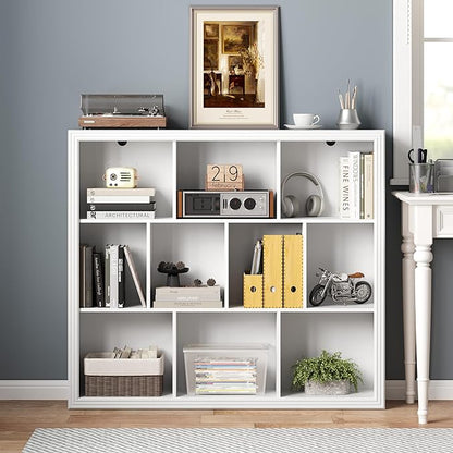 BORNOON Book Shelf with 10-Cube, 43” Wide Bookshelf with Anti-Tip Device - Image 3