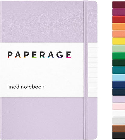 PAPERAGE Lined Journal Notebook, 160 Pages, Medium 5.6 in x 8 in by PAPERAGE