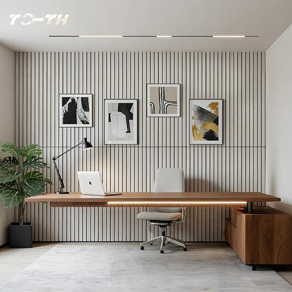 TO-TH Wood-Look Acoustic Panel, 4 Pack 47.2” x 23.6” Soundproof Wall Panels - Image 6