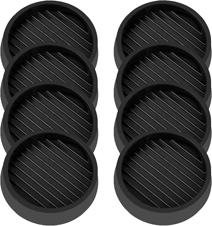 VOCOMO 4X4 Round Rubber Caster Cups, Non Slip Furniture Pads, Anti-Slip Gripper by VOCOMO