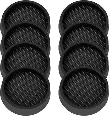 VOCOMO 3X3 Round Rubber Caster Cups, Non Slip Furniture Pads, Anti-Slip Gripper by VOCOMO