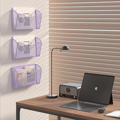 EasyPAG 3 Single Pocket Wall File Organizer, Mesh Hanging File Folder Organizer - Image 6