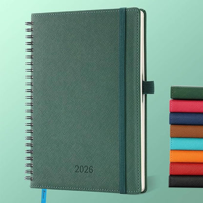 IN-LUXPRO Planner 2026 Daily Weekly and Monthly, 12 Months Spiral Bound by IN-LUXPRO