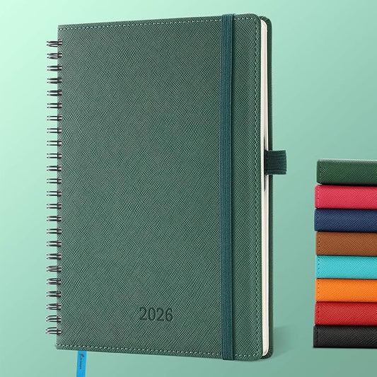 IN-LUXPRO Planner 2026 Daily Weekly and Monthly, 12 Months Spiral Bound by IN-LUXPRO