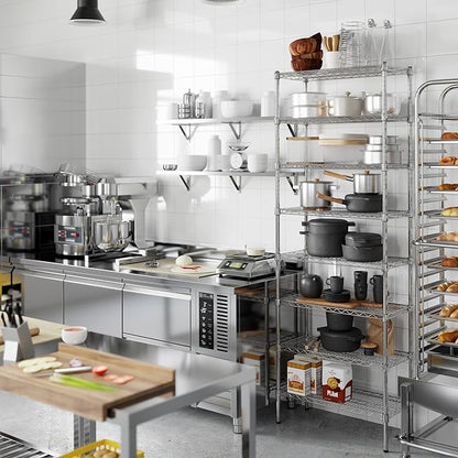 Regal Altair 14" Deep x 30" Wide x 86" Height Wire Shelving Kit | 8-Tier | NSF - Image 4