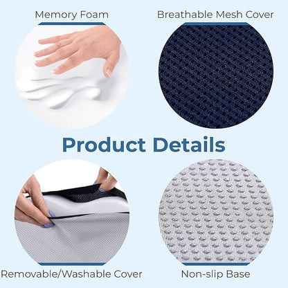 5 STARS UNITED Seat Cushion for Tailbone Pain Relief – Memory Foam Cushion for - Image 6