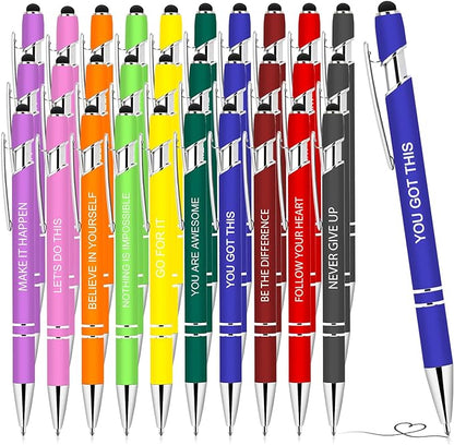 Greengines 30 Pieces Inspirational Pens, Motivational Ballpoint Pen by Greengines