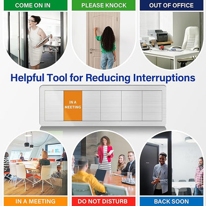 Office Door Signs with 6 Printed Status Options – Do Not Disturb, Out of Office - Image 8