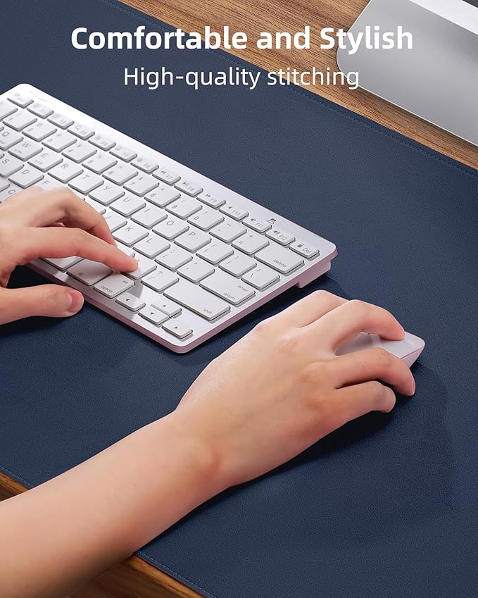 Leather Desk Protector, Large Mouse Pad, Non-Slip Blotter, Waterproof Writing - Image 3