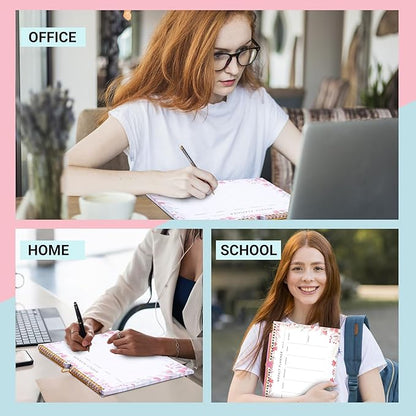 8.5x11 Weekly Planner Notepad Undated To Do List Note pad 52 Weekly Desk Wall - Image 6