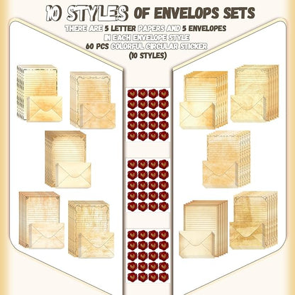 TaoBary 160 Pcs Stationery Paper Set 50 Double Sided Stationery Papers - Image 5