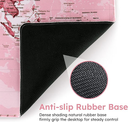 iCasso Extended Gaming Mouse Pad, Large 3mm Non-Slip Rubber Base Mousepad - Image 3
