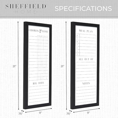 Sheffield Home Set of Two Family Planner Dry Erase Boards Featuring, Chore Chart - Image 3