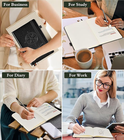 PAIBAS Blank Journal Notebook for Women Men, 160 Pages, A5 Hardcover Sketchbook - Image 8