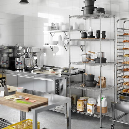 Regal Altair 24" Deep x 30" Wide x 86" Height Wire Shelving Kit | 5-Tier | NSF - Image 7