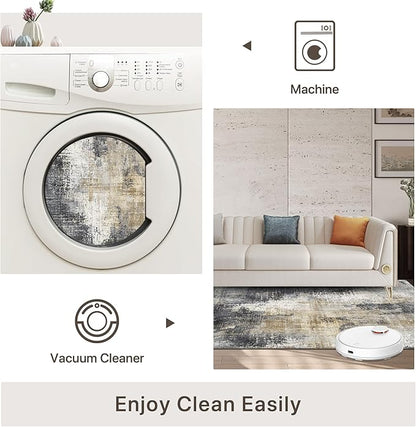 GENIMO Washable Area Rugs for Living Room, 8x10 Modern Non Slip Rugs, Low Pile - Image 5
