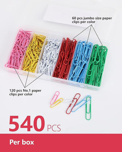 PAPERPAL Paperclips for Office School & Personal Use, Duo Size Vinyl Coated - Image 3