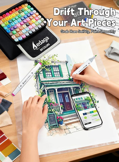AEDAGA 168 Colors Alcohol Markers - Image 6