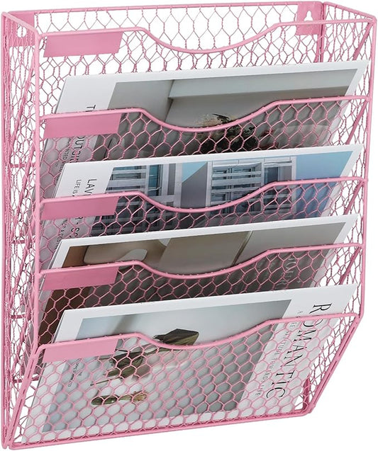 EASEPRES Mail Organizer Wall Mount Hanging File Holder Storage, Metal Chicken by EASEPRES
