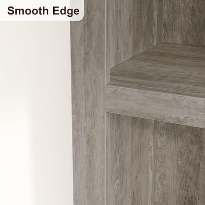 IDEALHOUSE 71" Farmhouse Bookshelf w/Adjustable Shelves & 31.5 in Whidth - Image 5