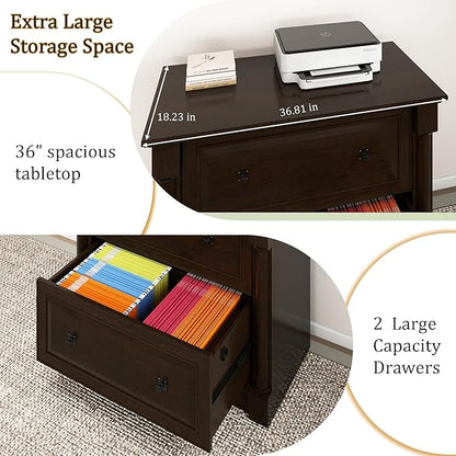 blini 2 Drawer File Cabinet Farmhouse Lateral File Cabinet - Image 3