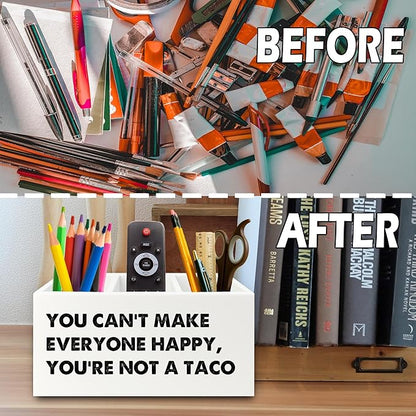 XPH Funny Taco Gifts Pen Pencil Holder Organizer - Image 6