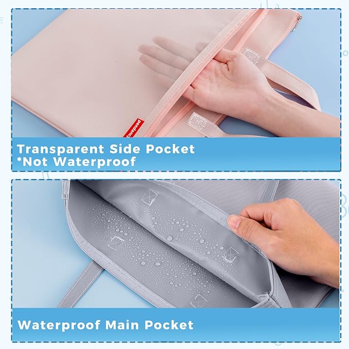 Pendancy Mesh Zipper Pouch A3 Size, Large Double Pocket Waterproof File Bag - Image 3