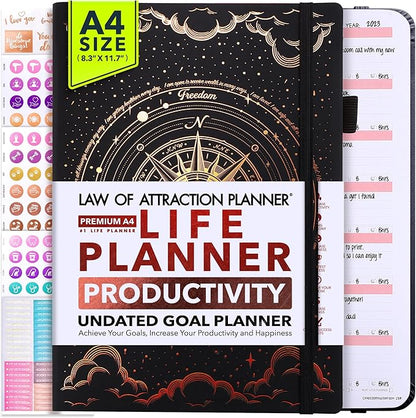 Life Planner - Undated Weekly & Monthly Planner, 12-Month Journey to Increase by FreedomMastery