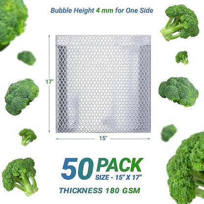 Amiff Silver Thermal Bubble Mailer, 15 x 17 Inches. 50 Pack Metallic Bubble - Image 2