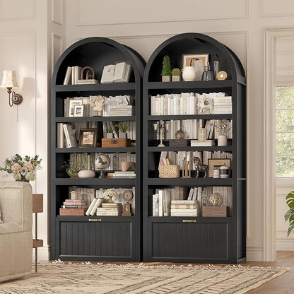 81" Tall Arched Cabinets, Bookcase - Image 9