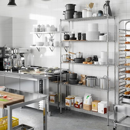 Regal Altair 14" Deep x 48" Wide x 86" Height Wire Shelving Kit | 5-Tier | NSF - Image 7