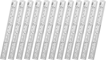 ZZTX Ruler Metal Straight Edge Stainless Steel Ruler 6 Inch Ruler Set Rulers by ZZTX