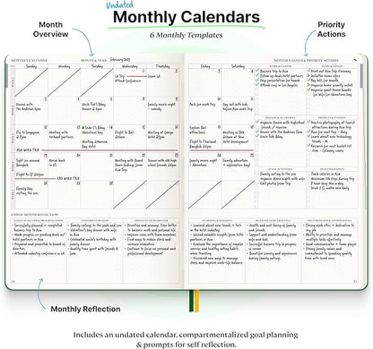 Roterunner Purpose Planner Notebook B5 7.5”x9.8” Undated Planner 2025 Daily - Image 3