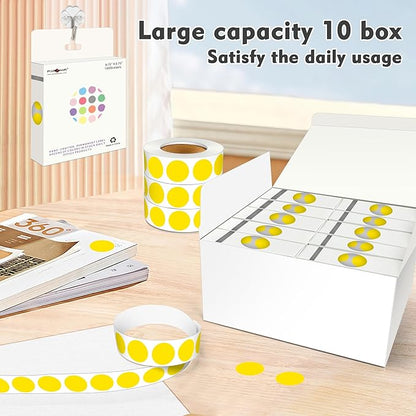 PARLAIM 3/4 Inch Roll Color Coding Labels, 10000 per 10Rolls Round Permanent - Image 7