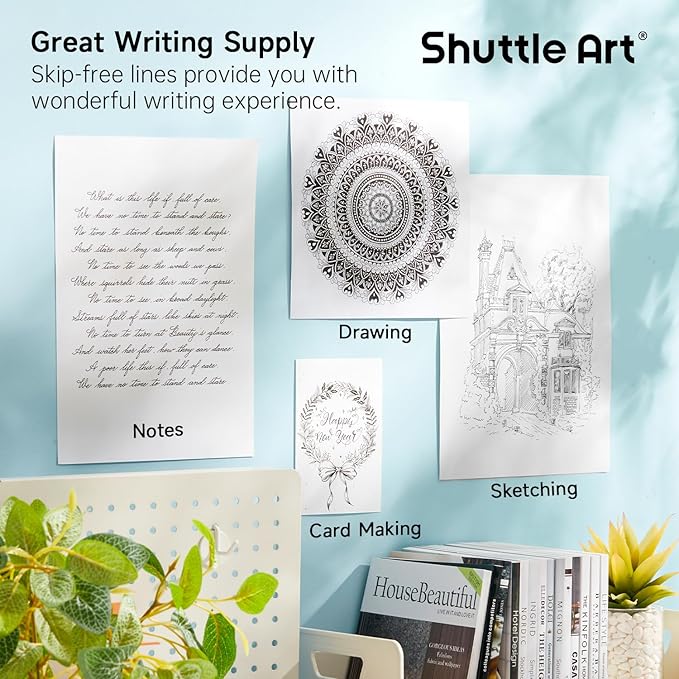 Shuttle Art Black Gel Pens, Ink Glide Series 60 Pack Retractable 0.5mm Fine - Image 6