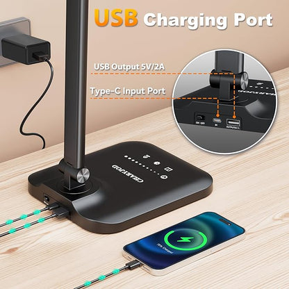 CHARYJOD LED Desk Lamp for Office Home, Height Adjustable Architect Desk Light - Image 2