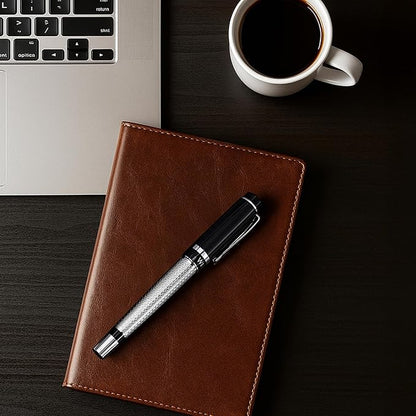 Webson Gill ‘The Raider’ Silver Luxury Executive Fountain Pen, Polished Lacquer - Image 7