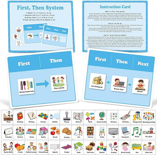 Ireer 1 Set First Then Visual Schedule by Ireer