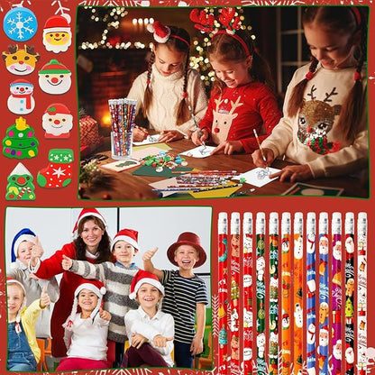JULMELON 72PCS Christmas Party Favors Set, Pencils - Image 5