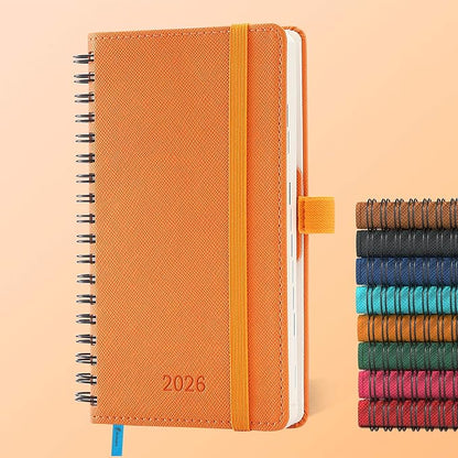 IN-LUXPRO Planner 2026 Daily Weekly and Monthly, 6.5"x3.75", 12 Months Spiral by IN-LUXPRO