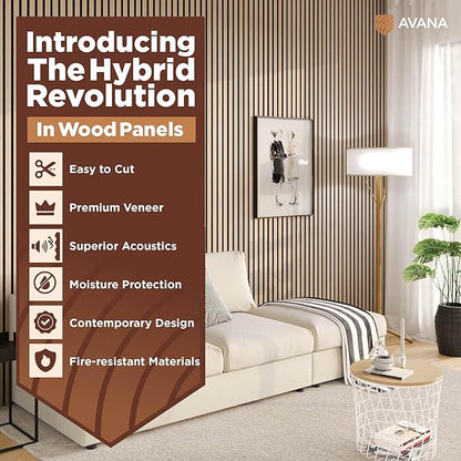 Avana Modern Acoustic Wood Wall Panels – 94.4 X 12.6 Inch White Oak Acoustic - Image 2