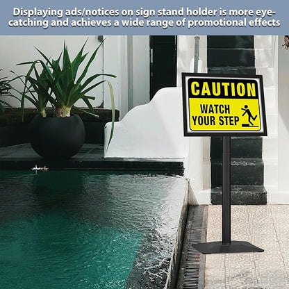 STANDNEE Heavy-duty Poster Stand Holder 11"x 17" Pedestal Floor Standing Sign - Image 2
