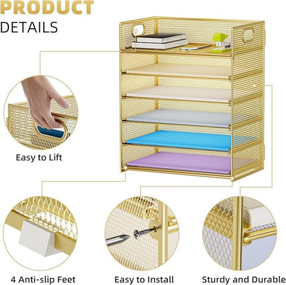 Marbrasse Paper Letter Tray Organizer - Image 3