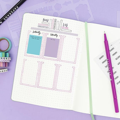 PAPERAGE Dotted Journal Notebook, 160 Pages, Medium 5.6 in x 8 in - Image 6