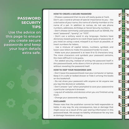 Clever Fox Password Book Spiral – Internet Address & Password Organizer - Image 5