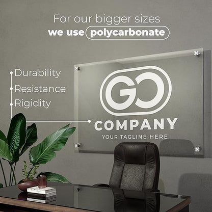 Personalized Floating Custom Acrylic Business Logo Sign | Free Company Vector - Image 6