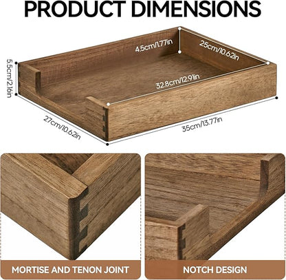 Kirigen Wood Letter-Size Tray Single-Tier- Wooden Tones Collection Front-Load - Image 6
